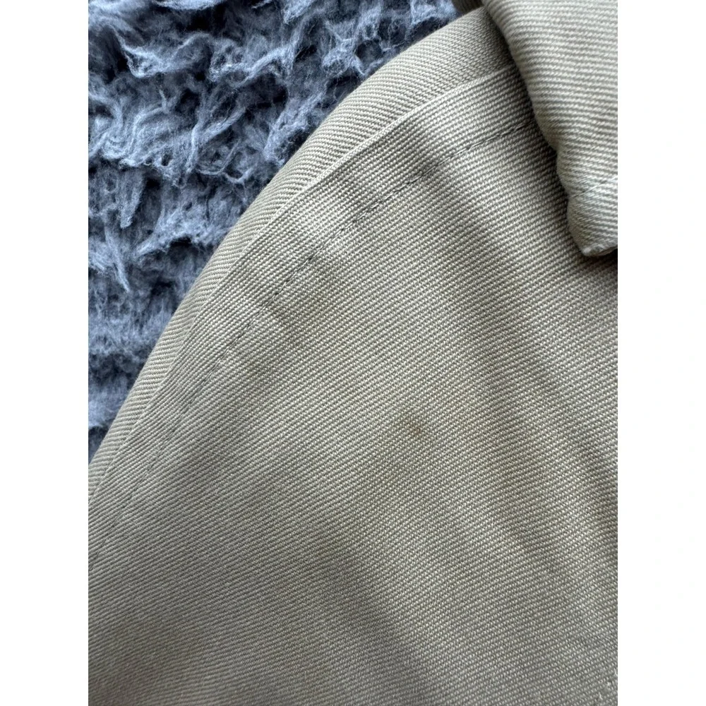 Vintage 90s Burberrys Double-Breasted Trench Coat Khaki Womens Size Petite S/M - Picture 5 of 16